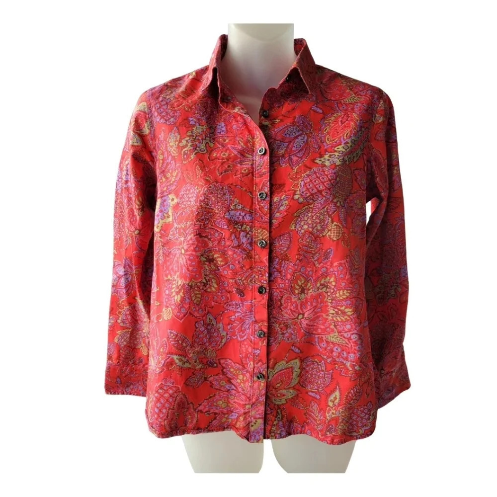 Lands End No Iron Supima Long Sleeves Button Down 4P